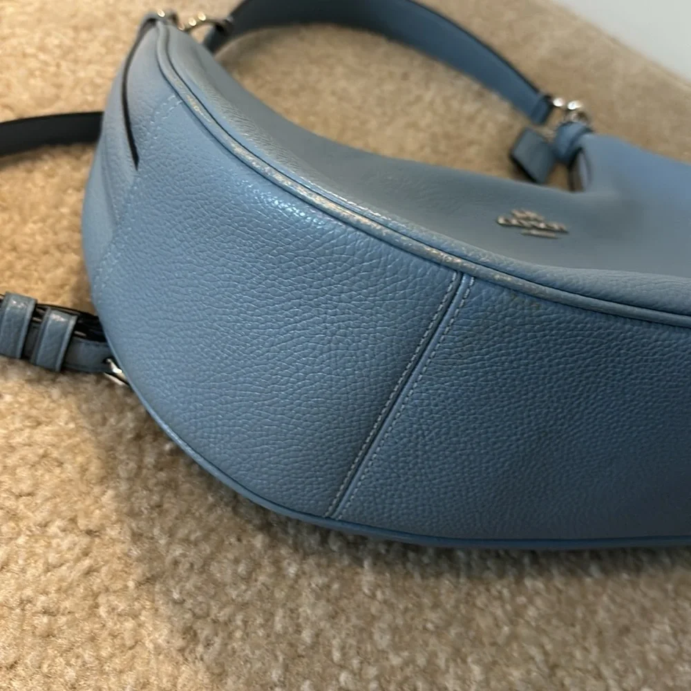 Viral Coach Light Blue Leather Hobo Bag